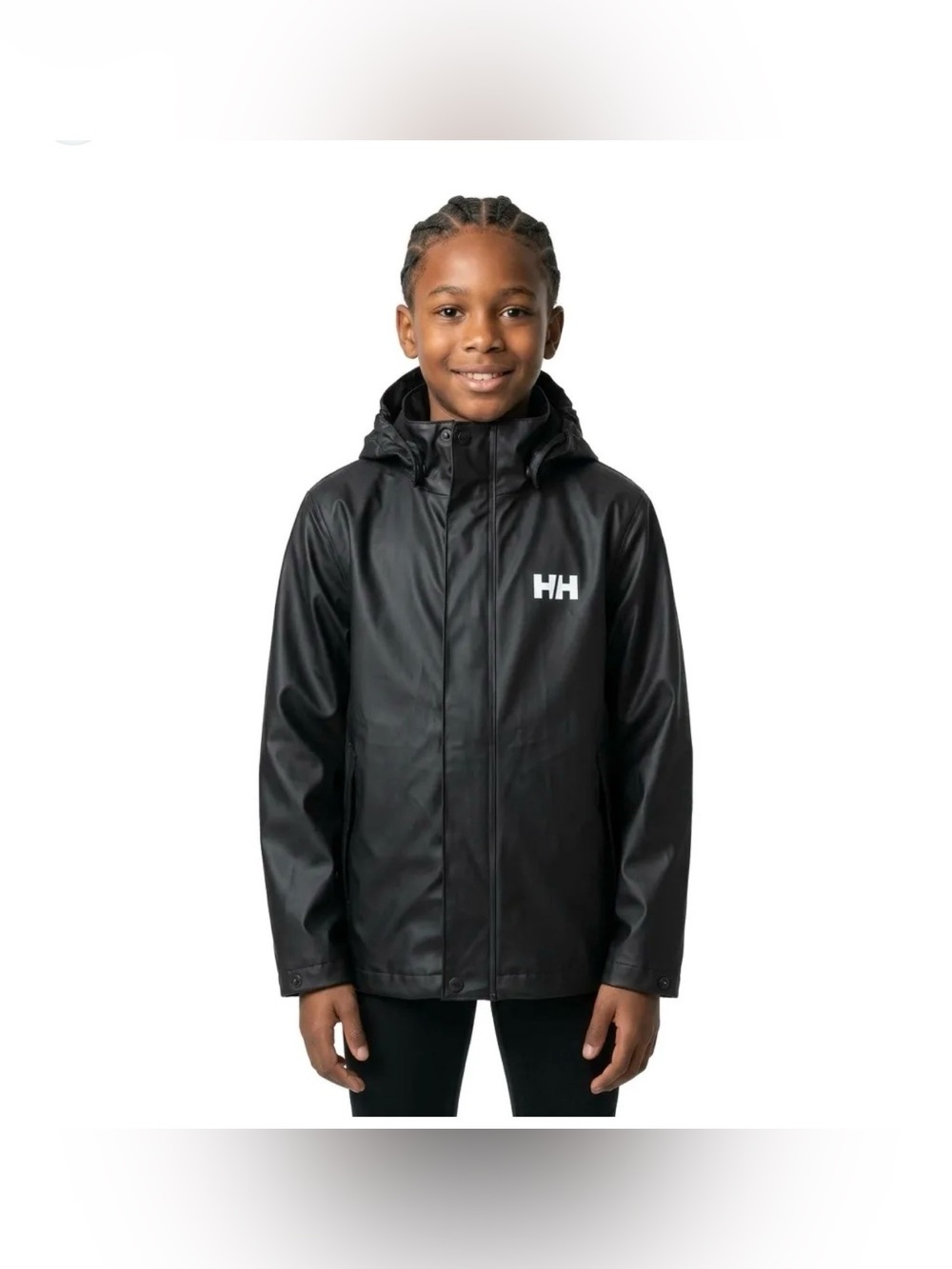 Helly Hansen Kids' Black Waterproof Hooded Jacket